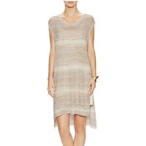 FREE PEOPLE Sunny Days Sweater Tunic Hi-low Dress Natural size Large